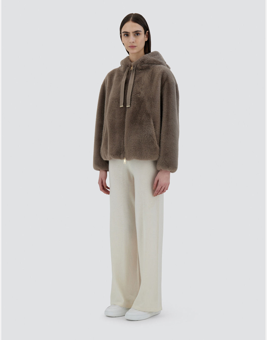 HERNO  FELPA IN FAUX MINK FUR